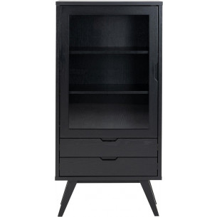 A-line 72cm black closed shelving unit with drawers on legs Actona