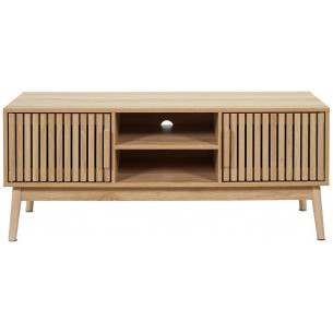 Klaus 117x40cm natural tv cabinet with slats Intesi