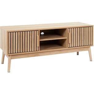 Klaus 117x40cm natural tv cabinet with slats Intesi 2