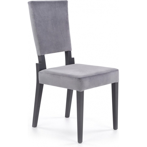 Sorbus grey&amp;graphite upholstered wooden chair Halmar