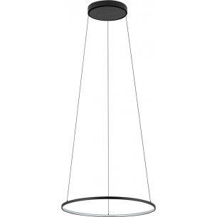 Lampa wisząca okrągła nowoczesna Circolo Horizontal LED 3000K 45cm czarna Nowodvorski