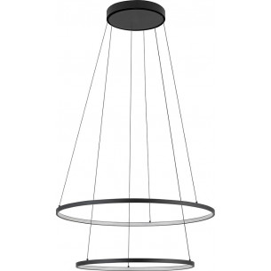 Lampa wisząca okrągła nowoczesna Circolo Horizontal II LED 3000K 60cm czarna Nowodvorski