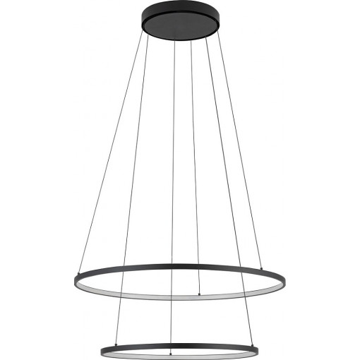 Circolo Horizontal II LED 3000K 60cm black modern round pendant lamp Nowodvorski