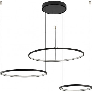 Circolo Horizontal III LED 3000K 125cm black modern round pendant lamp Nowodvorski