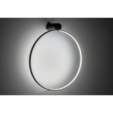 Kinkiet / plafon okrągły nowoczesny Circolo LED 3000K 45x50cm czarny Nowodvorski