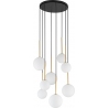 Karo VIII 43cm white glass spheres pendant lamp Nowodvorski