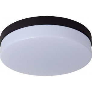 Biskit LED 28cm 2700K IP44 white&amp;black bathroom ceiling lamp with motion sensor Lucide