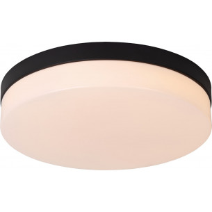 Biskit LED 34.5cm 2700K IP44 white&amp;black bathroom ceiling lamp with motion sensor Lucide