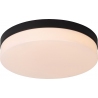 Biskit LED 34.5cm 2700K IP44 white&amp;black bathroom ceiling lamp with motion sensor Lucide