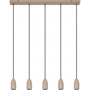 Evora 100cm beige 5-light pendant lamp Lucide