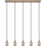 Evora 100cm beige 5-light pendant lamp Lucide