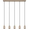 Evora 100cm beige 5-light pendant lamp Lucide