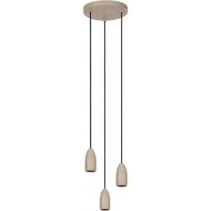 Evora 25cm beige 3-light pendant lamp Lucide