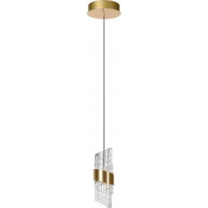 Lampa wisząca hampton Kligande LED 13cm 2700K przeźroczysty / matowe złoto Lucide