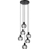 Mikaela 35cm black wire 6-light pendant lamp Lucide