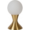 Moya 12cm opal&amp;brass retro glass globe table lamp Lucide