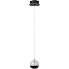 Sentubal LED 14cm 2700K transparent&amp;black modern glass sphere pendant lamp Lucide