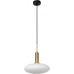 Singala 30cm opal&amp;matte gold brass glass pendant lamp Lucide