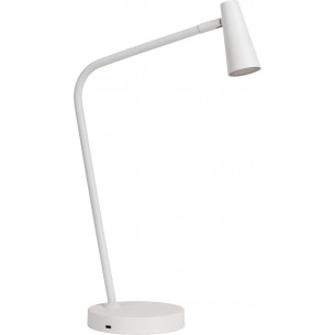 Stirling LED 2700K white desk lamp with dimmer Lucide