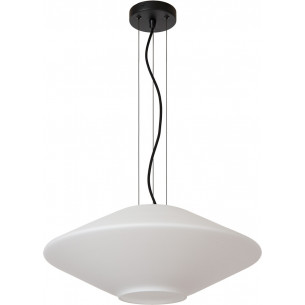 Lampa wisząca szklana japandi Trevor 50cm opal Lucide