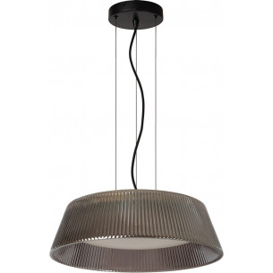 Vixi LED 45cm 2900K grey glass retro pendant lamp Lucide