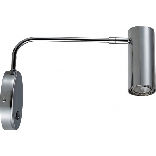 Tubo silver wall lamp with arm ZumaLine