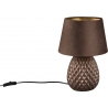 Ariana 24cm brown ceramic night lamp with shade Reality