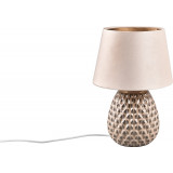 Ariana 24c beige ceramic bedside lamp with shade Reality Ariana 24c beige ceramic bedside lamp with shade Reality