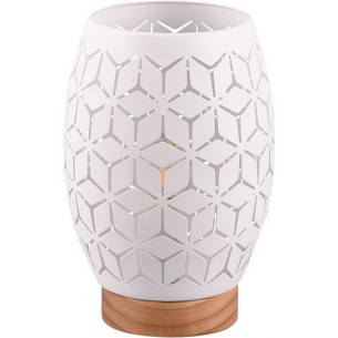 Bidar 15cm white openwork bedside table lamp Reality