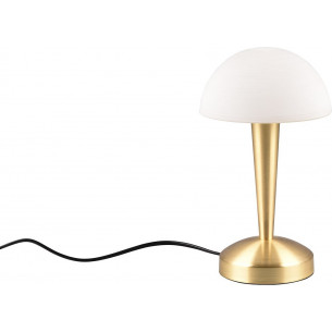 Canaria LED 3000K white&amp;matte brass retro table lamp Reality