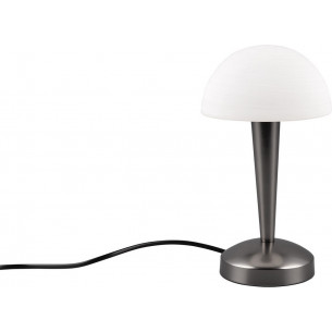 Canaria LED 3000K white&amp;black chrome retro table lamp Reality