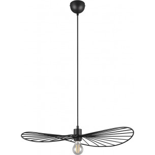 Lampa wisząca druciana "kapelusz" Chapeau 60cm czarna Reality