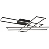 Corso LED matt black modern dimmable ceiling lamp with remote control Reality