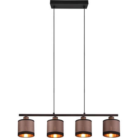 Lampa wisząca podłużna z abażurami Davos 75cm beżowo-brązowy / czarny Reality