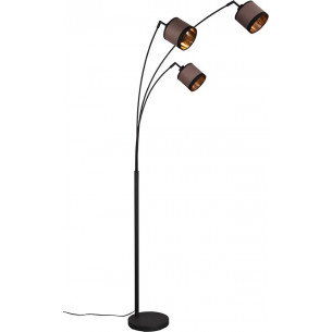 Davos beige-brown&amp;black floor lamp with 3 shades Reality