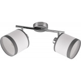 Davos II 38cm white&amp;grey&amp;chrome ceiling spotlight with shades Reality