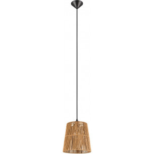 Stylowe oświetlenie boho - Lampa wisząca sznurkowa boho Holm 24cm brązowa Reality, idealna do salonu, sypialni czy kuchni