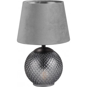 Jonna grey&amp;smoked glass retro glass table lamp Reality