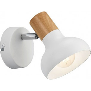 Latika white matt&amp;wood scandinavian wall lamp with wood Reality