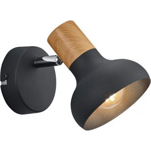 Latika black matt&amp;wood scandinavian wall lamp with wood Reality