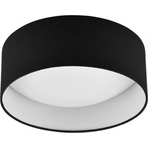 Locarno LED 3000K black round ceiling lamp with shade Reality