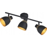 Punch III black matt&amp;gold loft ceiling spotlight Reality