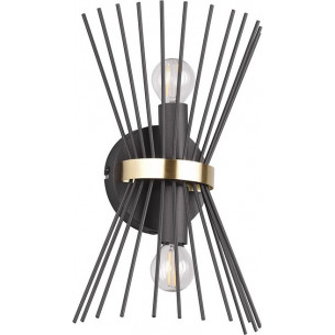 Rod black&amp;gold wire wall lamp modern Reality