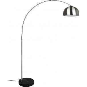 Argentina matt nickel&amp;black marble designer arc lamp Trio