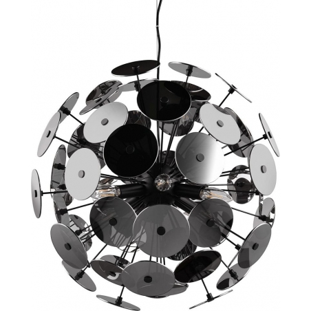 Lampa wisząca kula nowoczesna Discalgo 54cm chrom / czarny mat Trio