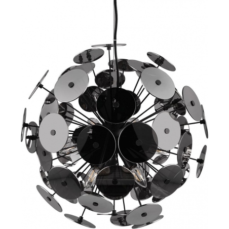 Lampa wisząca kula nowoczesna Discalgo 54cm chrom / czarny mat Trio
