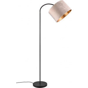 Julietta beige&amp;gold floor lamp with velvet shade Trio