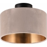 Julieta 30cm beige&amp;gold velvet ceiling lamp Trio