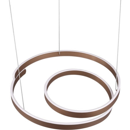 Lampa wisząca okrągła nowoczesna Marnie LED 3000K 65cm kawowa Trio
