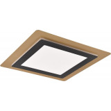 Morgan LED 45x45cm black&amp;gold square ceiling lamp with remote control Trio
